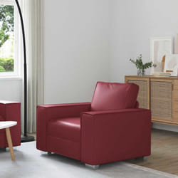 Vidaxl - Fauteuil Sofa 59 Cm Avec Coussin Rouge Bordeaux Cuir Artificiel