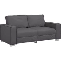Vidaxl - Canapé Loveseat 180 cm avec coussin Gris Faux cuir
