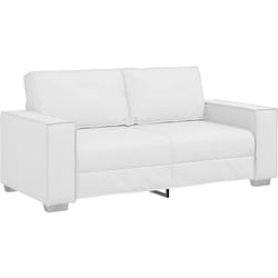 Vidaxl - Canapé loveseat blanc 140 cm en simili cuir