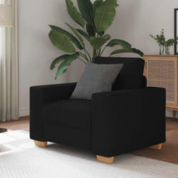 Fauteuil Noir 60 Cm Tissu - Vidaxl