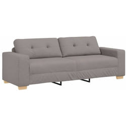 Vidaxl - Sofa 3 places avec coussin Taupe tissu