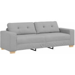 Vidaxl - Sofa 3 places avec coussin Gris nuage tissu