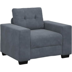 Vidaxl - Fauteuil gris foncé 60 cm velours