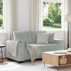 Vidaxl - Canapé causeuse gris clair 120 cm velours