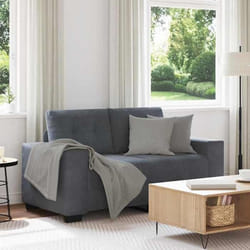 vidaXL Canapé causeuse gris foncé 120 cm velours canapé deux places divan siège de salon canapé canapé rembourré 4105111