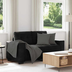 Vidaxl - Canapé causeuse noir 120 cm velours