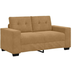Vidaxl - Canapé deux places avec coussin Marron Velours