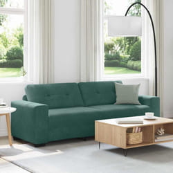 Vidaxl - Canapé Avec Coussin Vert Foncé Velours