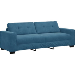 Vidaxl - Canapé 3 places bleu 180 cm en velours