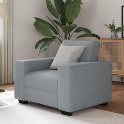 Fauteuil gris clair 60 cm tissu - Vidaxl
