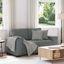 Vidaxl - Canapé à 2 places gris foncé 120 cm tissu