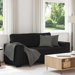 Vidaxl - Canapé à 2 places noir 140 cm tissu