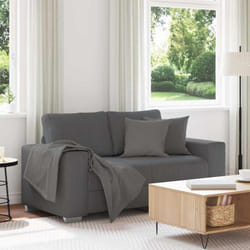 Vidaxl - Canapé causeuse gris foncé 120 cm tissu velours côtelé