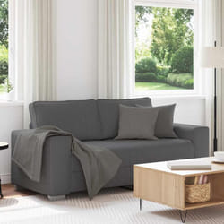 Vidaxl - Canapé causeuse gris foncé 140 cm tissu velours côtelé
