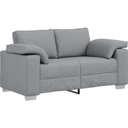 Canapé Loveseat Gris clair 120 cm en tissu Vidaxl