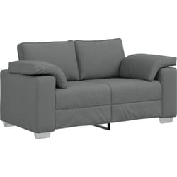 Canapé loveseat en gris foncé, 120 cm en tissu Vidaxl