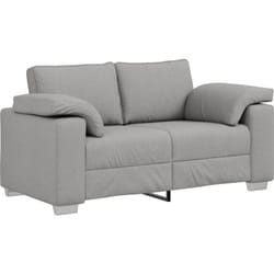 Canapé Loveseat - Gris Clair, 120 cm en tissu Vidaxl