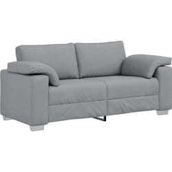 Canapé Loveseat Gris clair 140 cm en tissu vidaXL
