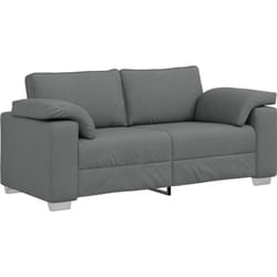 Canapé Loveseat gris foncé, 140 cm, tissu Vidaxl
