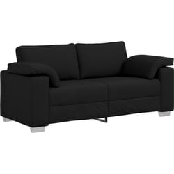 Vidaxl - Canapé loveseat noir 140 cm en tissu