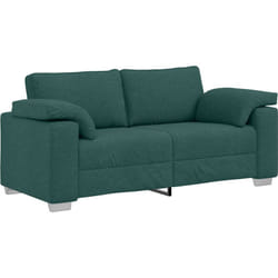 Canapé Loveseat vert foncé 140 cm en tissu Vidaxl