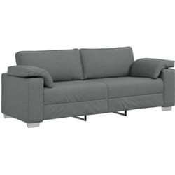 Vidaxl - Canapé avec coussin Gris foncé 219 x 77 x 82 cm tissu