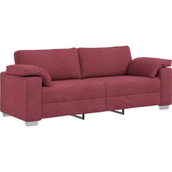 Canapé 3 places rouge vin - 219 cm en tissu vidaXL