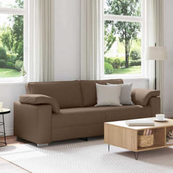 Canapé Marron 219 X 77 X 82 Cm Tissu Vidaxl