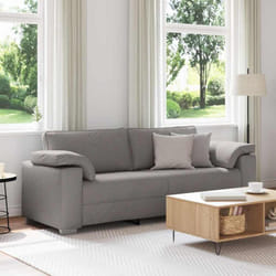 Canapé Taupe 219 X 77 X 82 Cm Tissu Vidaxl
