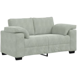 Vidaxl - Canapé causeuse gris clair 120 cm velours