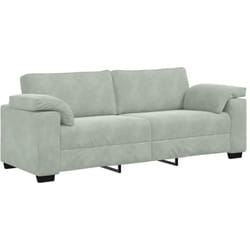 Vidaxl - Canapé à 3 places gris clair 178 cm Velours