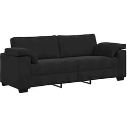 Vidaxl - Canapé à 3 places noir 178 cm velours