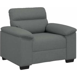 Vidaxl - Fauteuil gris foncé 60 cm tissu