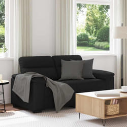 Vidaxl - Canapé à 2 places noir 120 cm tissu