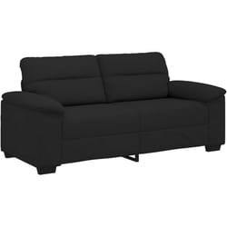 Canapé à 2 places noir 140 cm tissu - Vidaxl