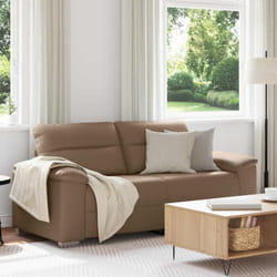 Canapé 2 Places Cappuccino 140 Cm Similicuir Vidaxl