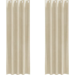 Vidaxl - Rideaux occultants avec œillets 2 pcs Crème Velours