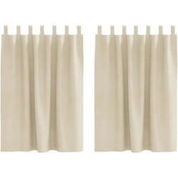 Rideaux avec des rideaux 2 pcs Crème 140 x 140 cm Velours Vidaxl