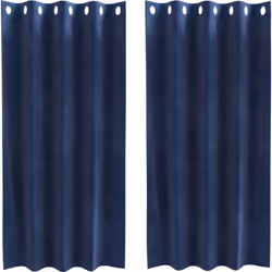 Cet ensemble de rideaux comprend deux rideaux à œillets bleu marine élégants qui vont vraiment rehausser la déco de ta maison ...