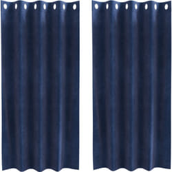 Vidaxl - Rideaux occultants avec œillets 2 pcs Velours bleu foncé