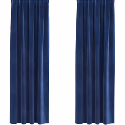 Ces rideaux à poche bleu marine combinent style et fonctionnalité, parfaits pour donner un coup de frais à n'importe quel esp ...
