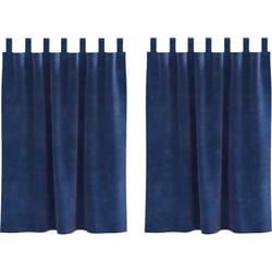 Vidaxl - Rideaux occultants avec boucles de suspension 2 pcs Velours bleu foncé