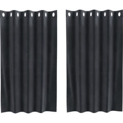 Vidaxl - Rideaux opaques avec œillets 2 pcs en velours gris foncé