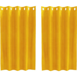 Vidaxl - Rideaux occultants avec œillets 2 pièces Jaune moutarde Velours