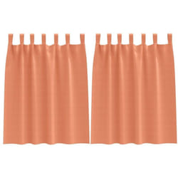 Rideaux avec des rideaux 2 pcs Couleur terre cuite Polyester Vidaxl