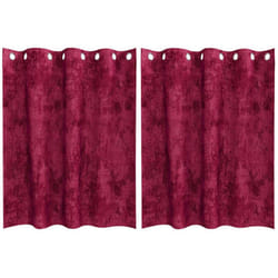 Rideau 2 pcs Rouge bordeaux 140 x 140 cm Velours vidaXL