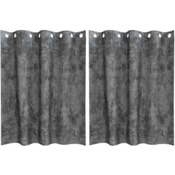 Rideau avec des rideaux 2 pcs Gris 140 x 140 cm Velours Vidaxl