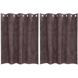 Rideau avec des rideaux 2 pcs Marron 140 x 140 cm Velours Vidaxl