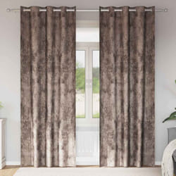 Rideau avec des rideaux 2 pcs Cappuccino 225 x 140 cm Velours Vidaxl