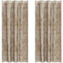 Rideau avec des rideaux 2 pcs Champagne 260 x 140 cm Velours Vidaxl